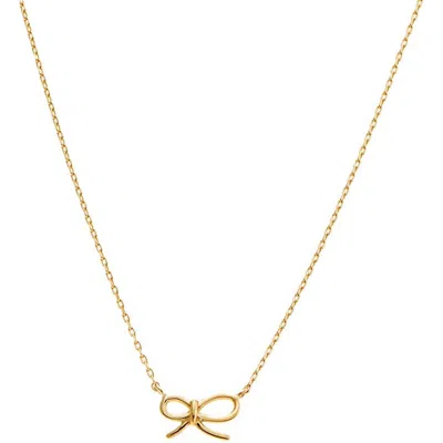 Adina Eden Bow Tie Pendant Necklace 14k In 14k Gold