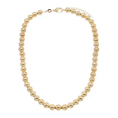 Adina Eden Chunky Beaded Necklace In Gold