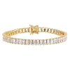 Adina Eden Cz Emerald Cut Tennis Bracelet In Gold
