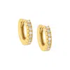 Adina Eden Cz Mini Huggie Earring In Silver