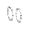 Adina Eden Cz Thin Round Hoop Earring In Multi