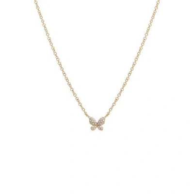 Adina Eden Diamond Butterfly Necklace 14k In 14k Gold