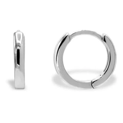 Adina Eden Eden Plain Ring Huggie Earring In Silver