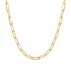 Adina Eden Large Paperclip Link Necklace In Gold