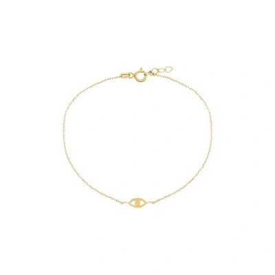 Adina Eden Mini Evil Eye Bracelet 14k In 14k Gold