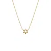 Adina Eden Mini Solid Star Of David Necklace In Gold In Gold