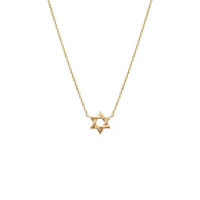 Adina Eden Mini Solid Star Of David Necklace In Gold
