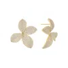 Adina Eden Pavé Fancy On The Ear Stud Earring In Gold