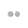 ADINA EDEN BY ADINA EDEN PAVE X BAGUETTE FLOWER STUD EARRING