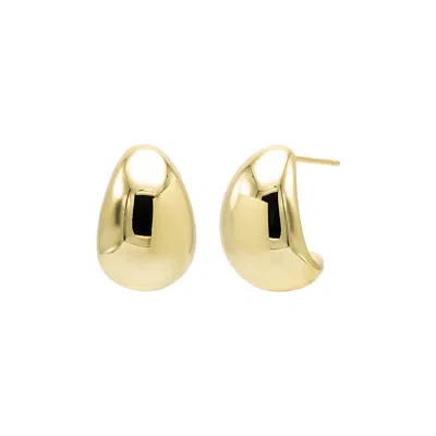 Adina Eden Small Button Stud Earring In Gold