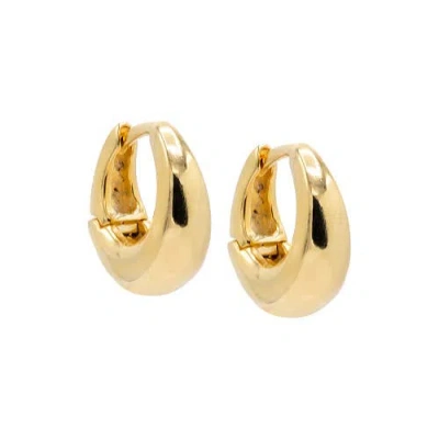 Adina Eden Solid Chubby Graduated Huggie Earring In Gold