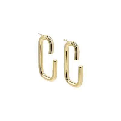 Adina Eden Solid Open Claw Front Back Stud Earring In Gold