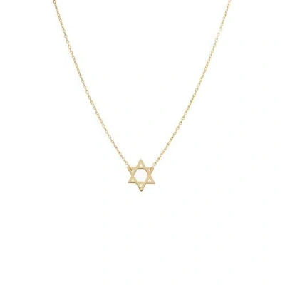 Adina Eden Solid Star Of David Necklace 14k In 14k Gold