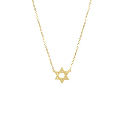 Adina Eden Solid Star Of David Necklace In Gold