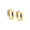 ADINA EDEN BY ADINA EDEN SOLID WIDE ROUNDED HUGGIE EARRING 14K