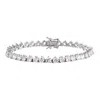 Adina Eden Thin Three Prong Tennis Bracelet In Silver