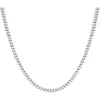 Adina Eden Thin Three Prong Tennis Necklace In Silver