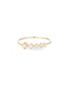 Adina Reyter 14k 0.04 Ct. Tw. Diamond & 1-3mmmm Pearl Stacking Ring In Multi