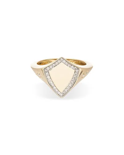 Adina Reyter 14k 0.14 Ct. Tw. Diamond Signet Ring In Multi