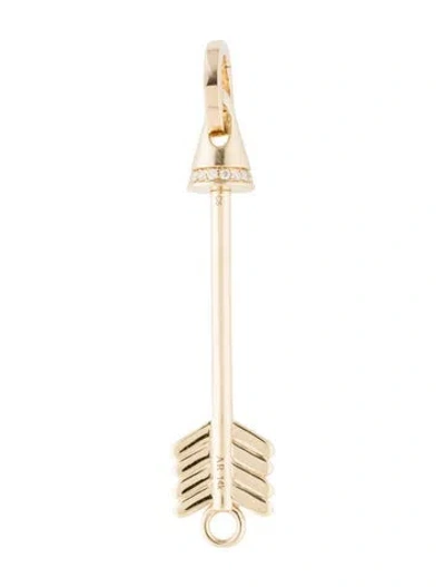 Pre-owned Adina Reyter 14k Diamond Arrow Hinged Charm In Multi