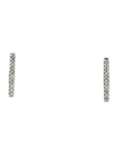 Pre-owned Adina Reyter 14k Diamond Bar Stud Earrings In Multicolor