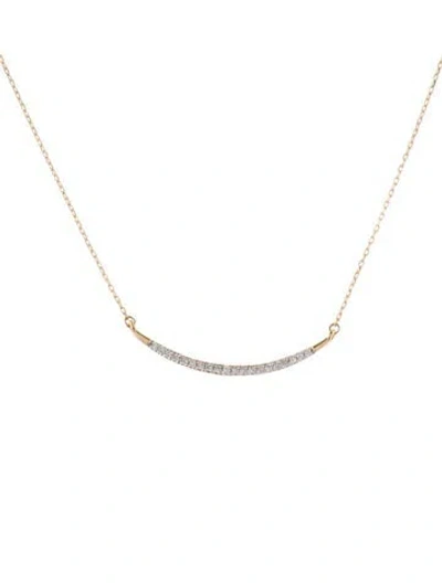 Pre-owned Adina Reyter 14k Diamond Curve Pendant Necklace, 16.25" In Multi