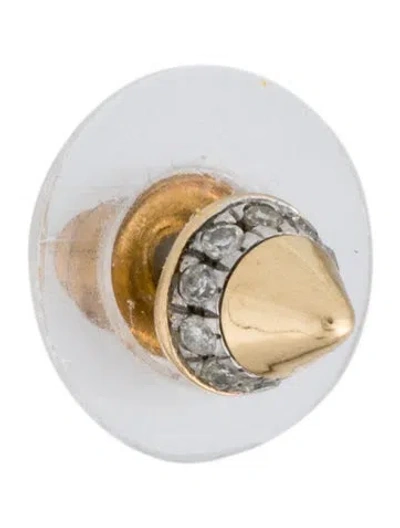 Pre-owned Adina Reyter 14k Diamond Spike Stud Earring In Multi