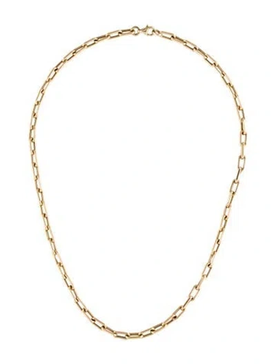 Pre-owned Adina Reyter 14k Italian Chain Link Necklace, 16" In Multi