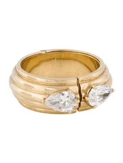 Pre-owned Adina Reyter 14k Lab-grown Diamond Hidden Message Band Ring In Multi