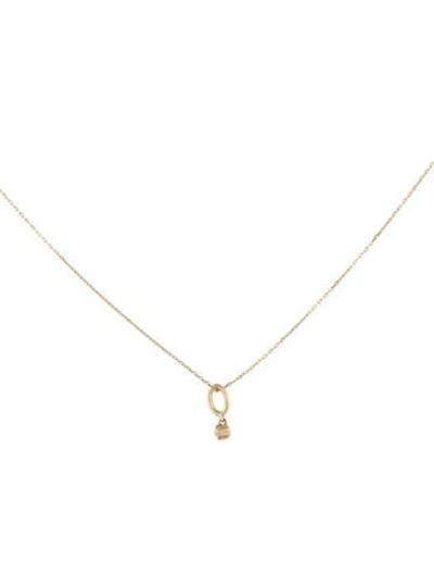 Pre-owned Adina Reyter 14k Opal Pendant Necklace, 16.5" In Multi