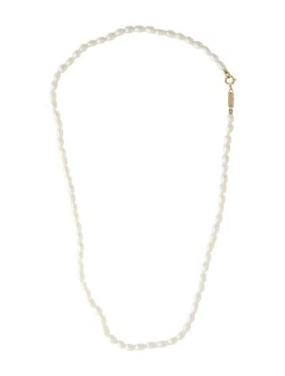 Pre-owned Adina Reyter 14k Pearl Bead Strand, 16" In Multicolor