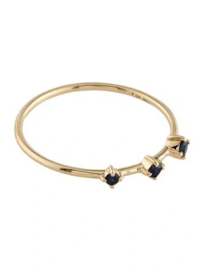 Pre-owned Adina Reyter 14k Sapphire Stacking Ring In Multi