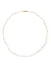 Adina Reyter 14kt Yellow Gold Chunky Seed Pearl Necklace In White