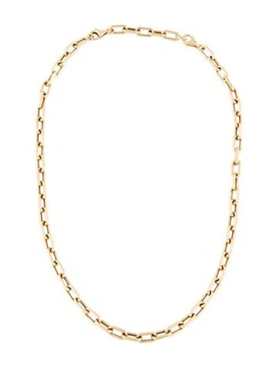 Pre-owned Adina Reyter 14k Semi Hollow Italian Chain Link Necklace With Extender, 18.25" In Multicolor