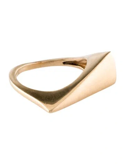 Pre-owned Adina Reyter 14k Tapered Bar Cocktail Ring In Multi