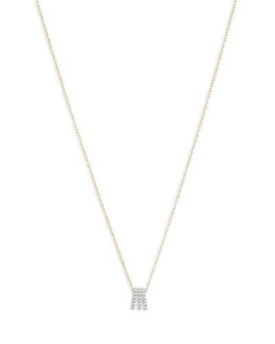 Adina Reyter 14k Two Tone Gold Diamond Pendant Necklace, 0.05 Tcw