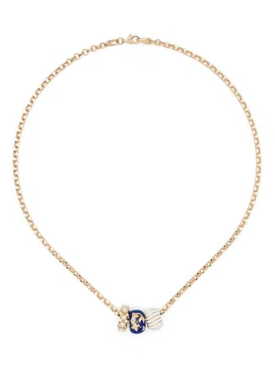 Adina Reyter 14k Yellow Gold Bead Party Diamond And Pearl Necklace