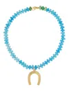 Adina Reyter 14kt Yellow Gold Diamond And Jade Necklace