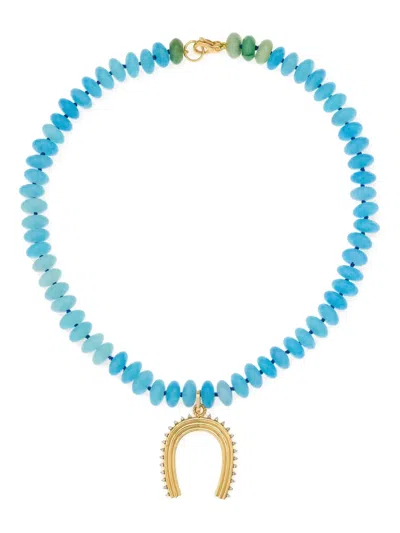 ADINA REYTER 14K YELLOW GOLD DIAMOND AND JADE NECKLACE