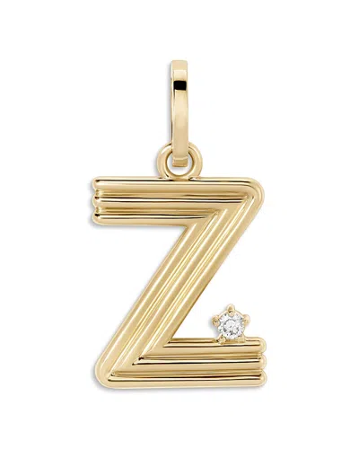 Adina Reyter 14k Yellow Gold Diamond Groovy B Initial Pendant, 0.06 Tcw