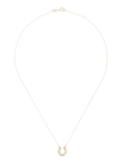 Adina Reyter 14ct Yellow Gold Diamond Horseshoe Necklace