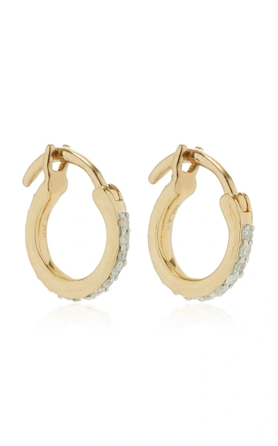 Adina Reyter 14k Yellow Gold Diamond Huggie Hoop Earrings