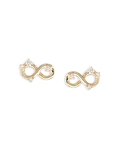 Adina Reyter 14k Yellow Gold Diamond Infinity Stud Earrings