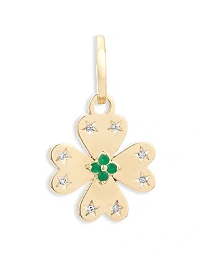 Adina Reyter 14k Yellow Gold Emerald & Diamond Pendant In Gold/diamond/emerald