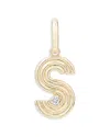 Adina Reyter Groovy Diamond Initial Hinged Charm In S