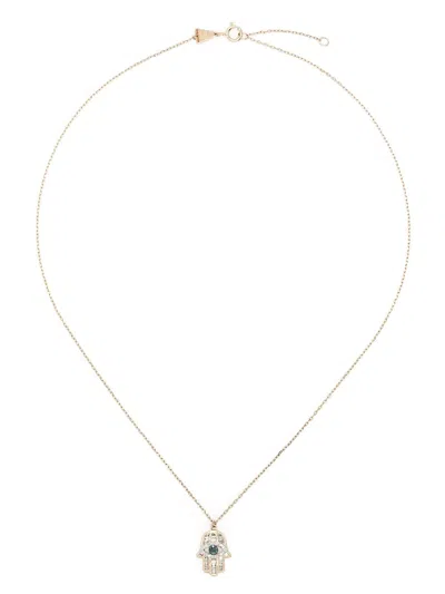 Adina Reyter 14k Yellow Gold Hamsa Diamond Necklace