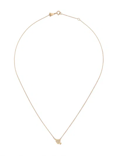 ADINA REYTER 14K YELLOW GOLD HEART + ARROW DIAMOND NECKLACE