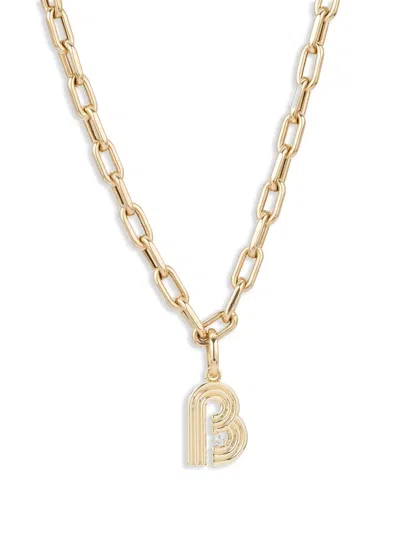 Adina Reyter 14kt Yellow Gold Initial Diamond Pendant