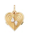 Adina Reyter 14k Yellow Gold Lab Grown Diamond Pear Groovy Locket Charm Pendant In Gold