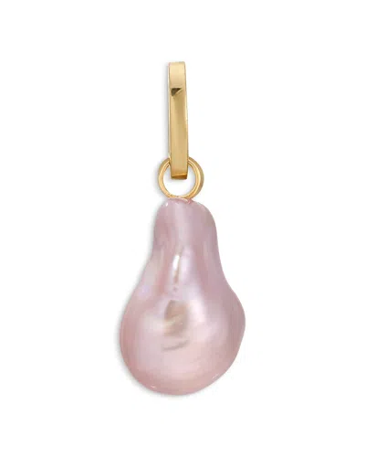 Adina Reyter 14k Yellow Gold Pink Baroque Freshwater Pearl Hinged Charm Pendant